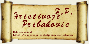 Hristivoje Pribaković vizit kartica